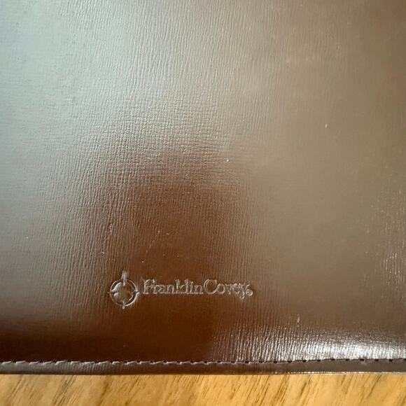 Franklin Covey Italian Leather Padfolio Brown Planner 12.75” x 9.5” - Picture 3 of 16